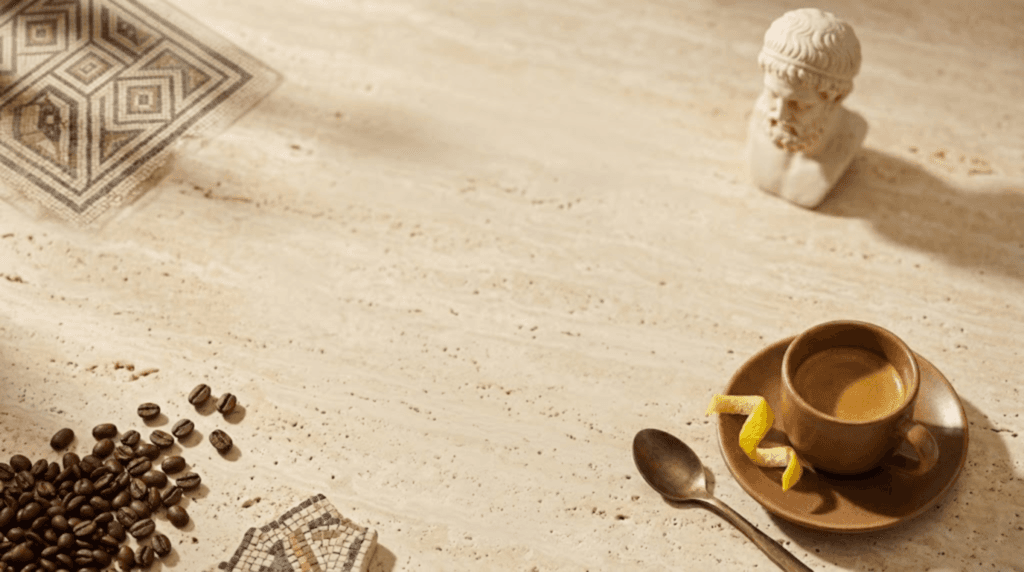 Roman — Espresso, mosaic và tượng La Mã